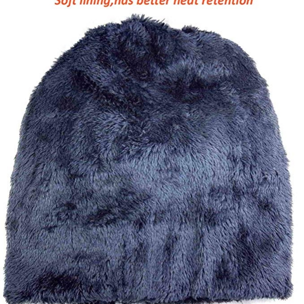 Winter Knitting Skull Cap Wool Slouchy Beanie Hat - Picture 8 of 8